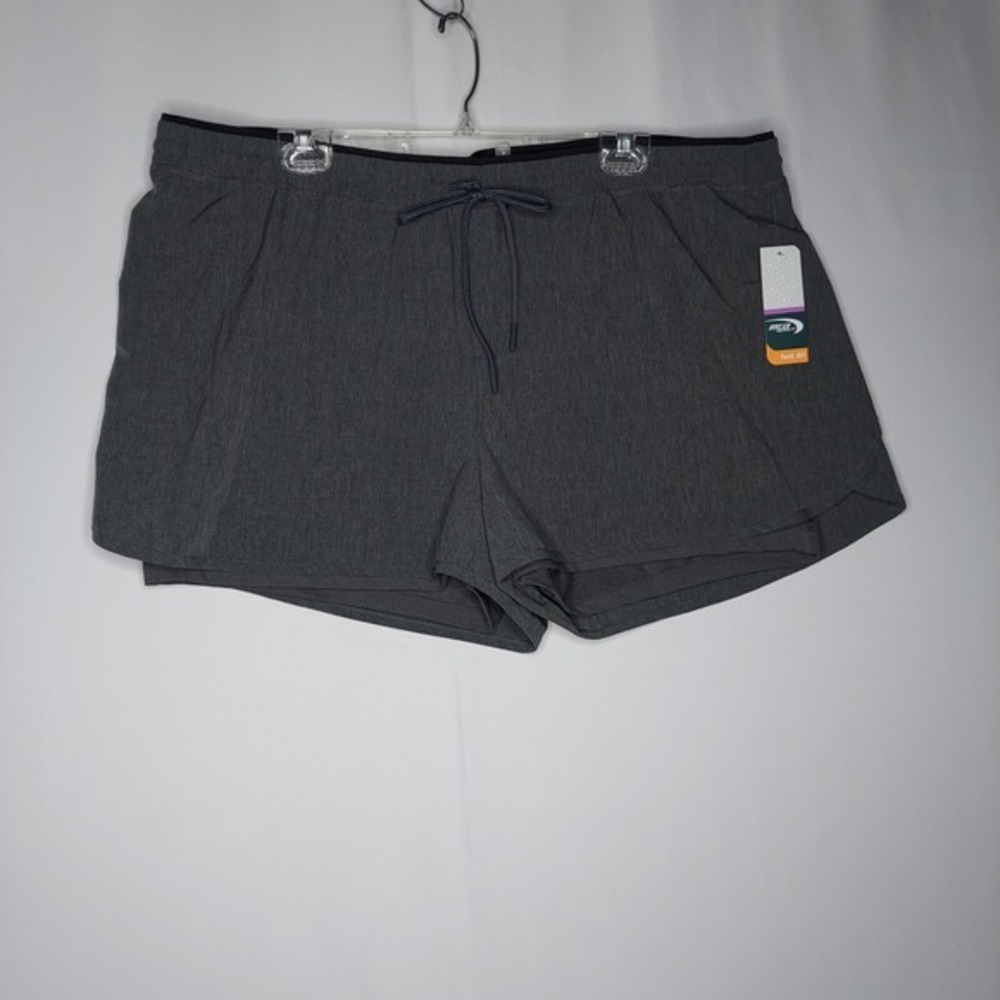 Mta Sport Shorts Women 2X Gray Runner‎ Athletic Work-Out
